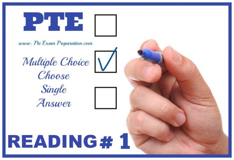 PTE Academic Reading Test 1 (Multiple Choice Choose Single Answer ...