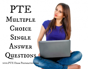 PTE Multiple Choice Single Answer Questions Practice Test 3 Online