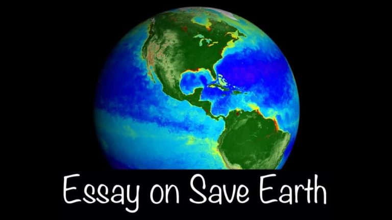 essay on save earth for class 4