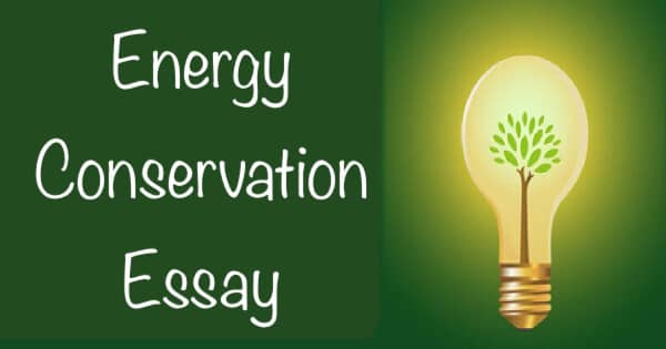 essay on energy conservation 300 words