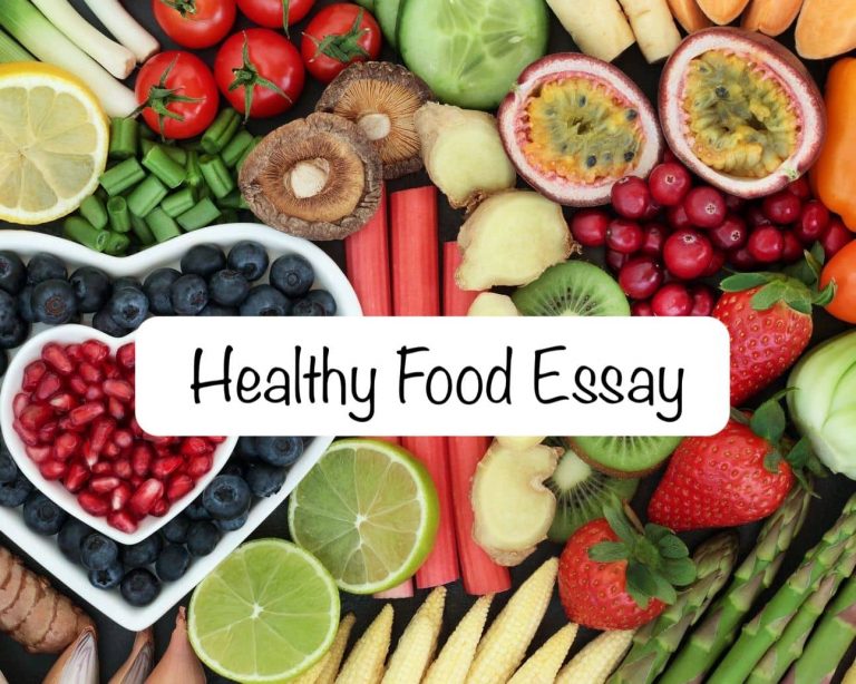 healthy food essay for class 3